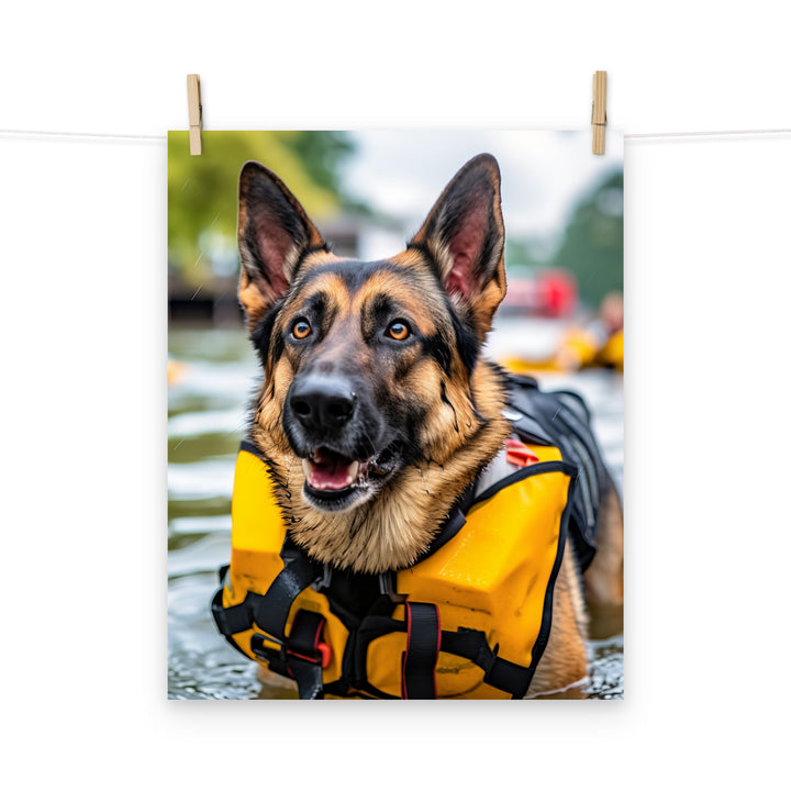 German Shepherd Photo paper poster - PosterfyAI.com