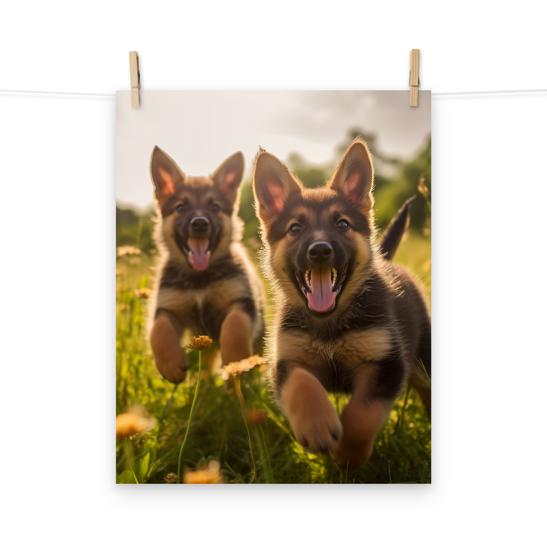 German Shepherd Photo paper poster - PosterfyAI.com