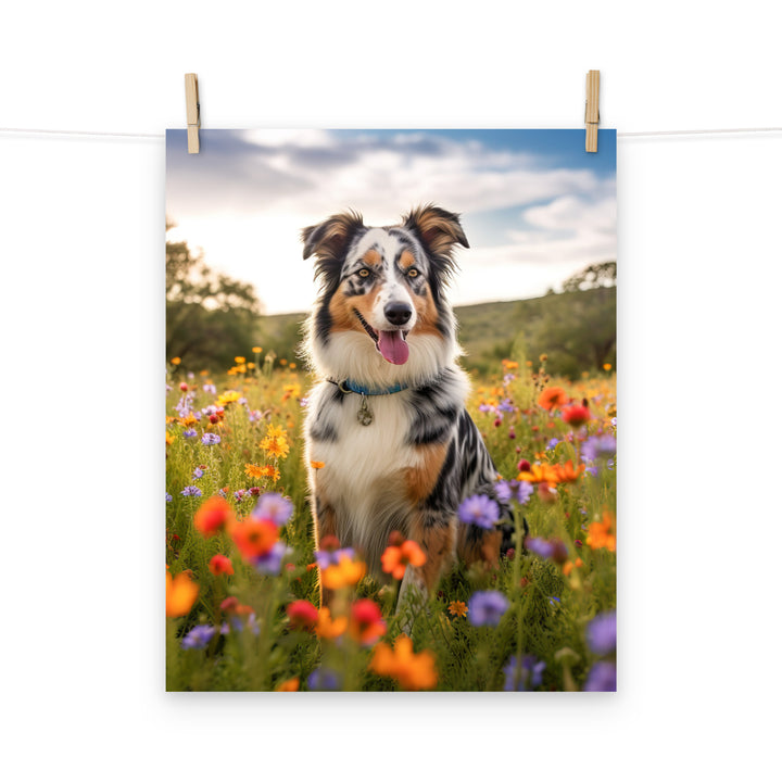 Australian Shepherd Photo paper poster - PosterfyAI.com