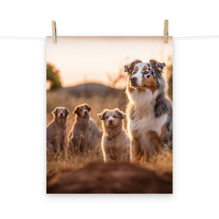 Australian Shepherd Photo paper poster - PosterfyAI.com