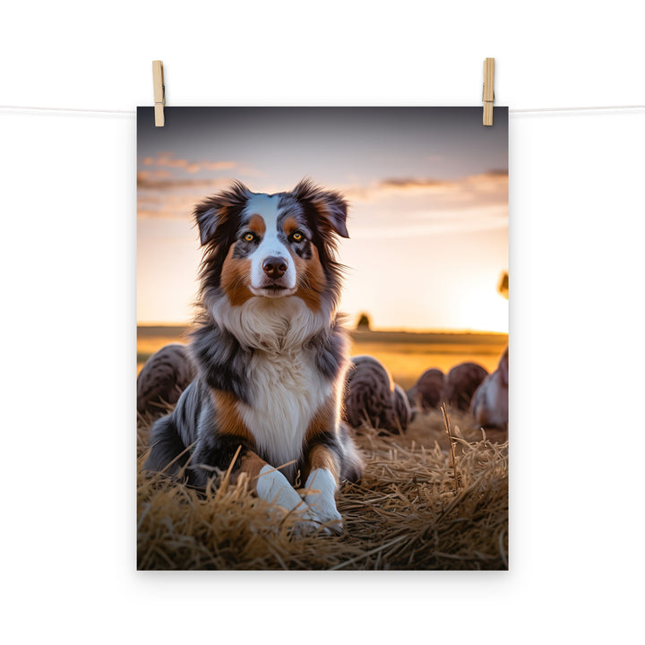 Australian Shepherd Photo paper poster - PosterfyAI.com