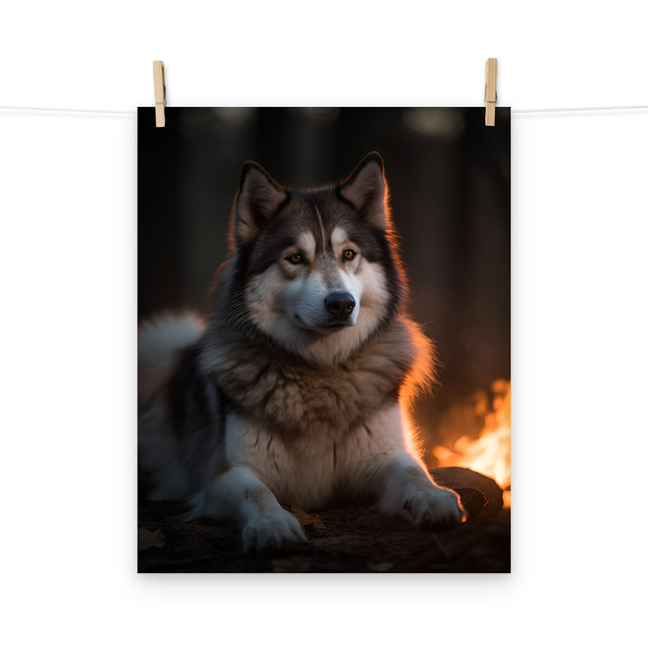 Alaskan Malamute Photo paper poster - PosterfyAI.com