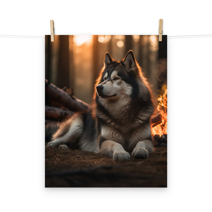 Alaskan Malamute Photo paper poster - PosterfyAI.com