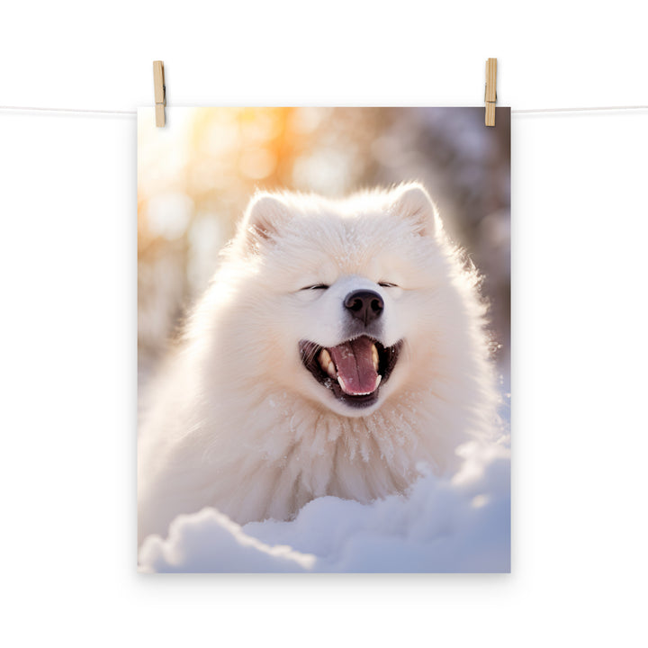 Samoyed Photo paper poster - PosterfyAI.com