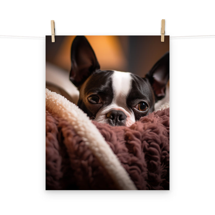 Boston Terrier Photo paper poster - PosterfyAI.com