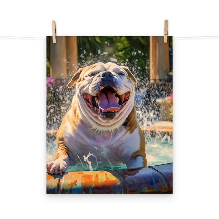 Bulldog Photo paper poster - PosterfyAI.com