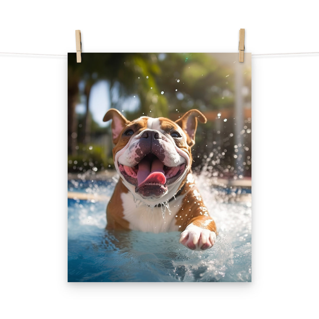 Bulldog Photo paper poster - PosterfyAI.com