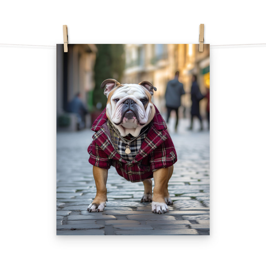 Bulldog Photo paper poster - PosterfyAI.com