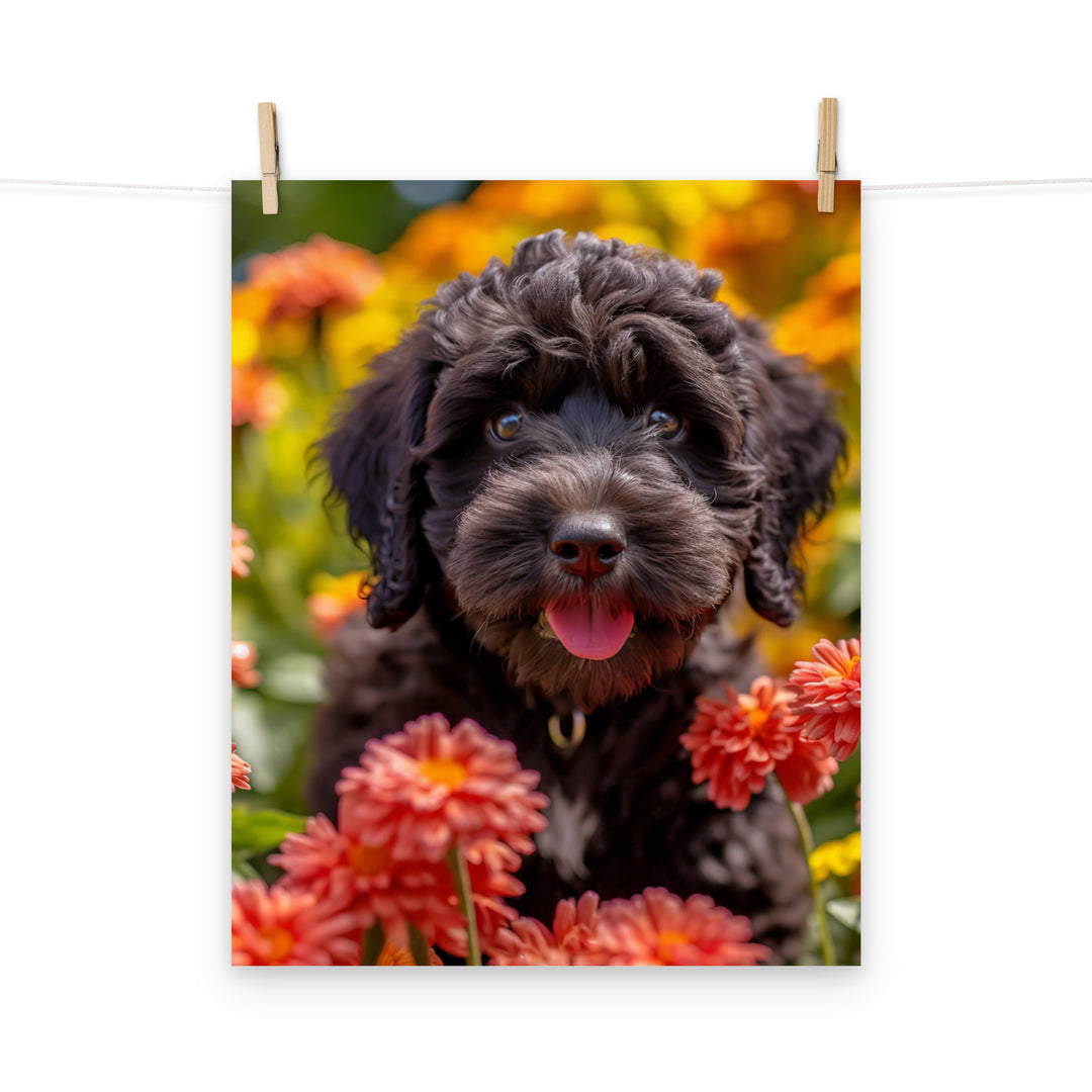 Portuguese Water Dog Photo paper poster - PosterfyAI.com