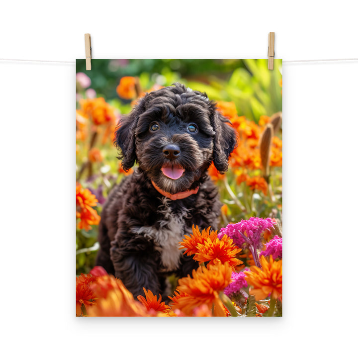 Portuguese Water Dog Photo paper poster - PosterfyAI.com