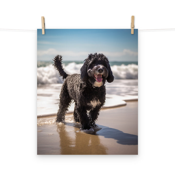 Portuguese Water Dog Photo paper poster - PosterfyAI.com