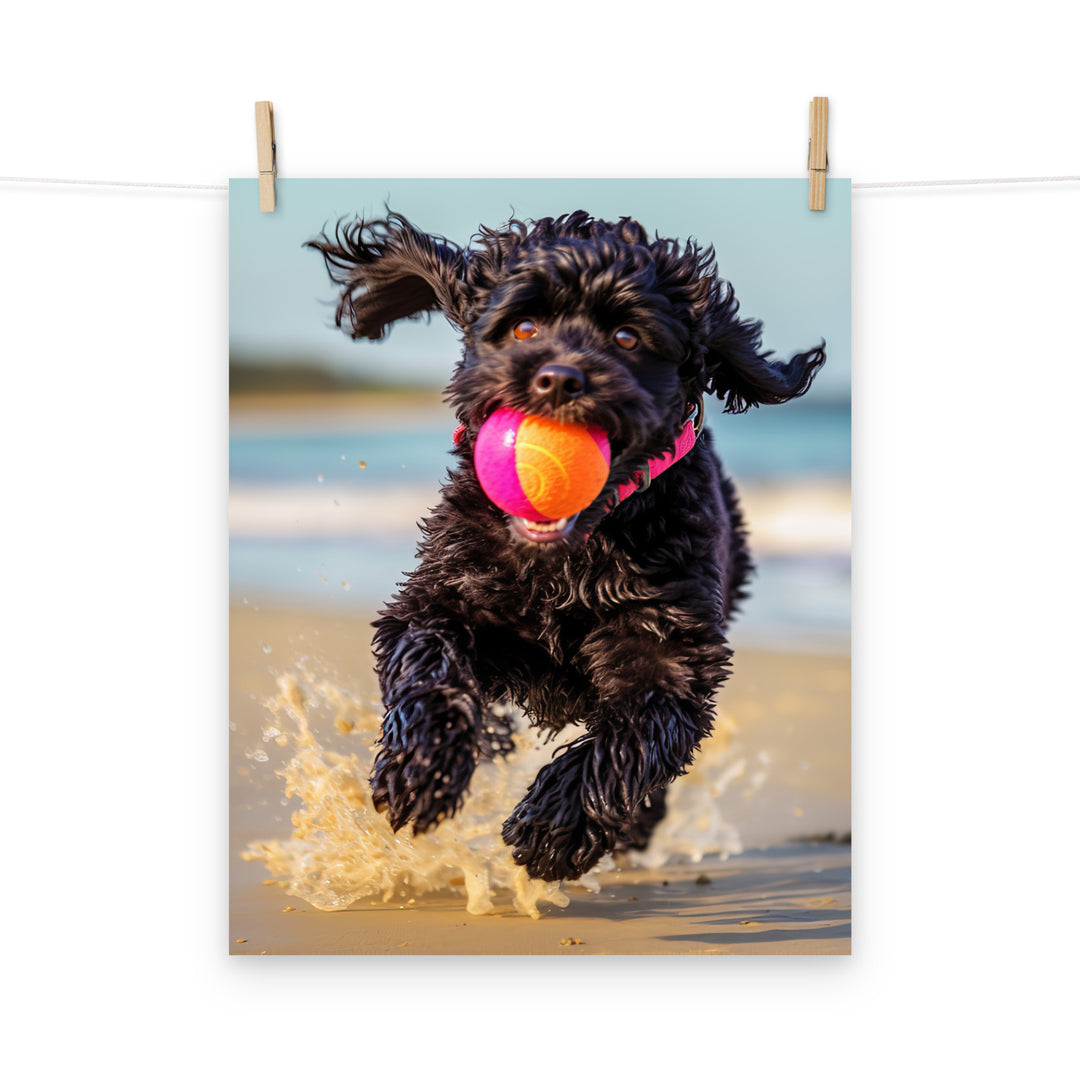 Portuguese Water Dog Photo paper poster - PosterfyAI.com