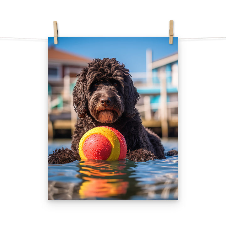 Portuguese Water Dog Photo paper poster - PosterfyAI.com