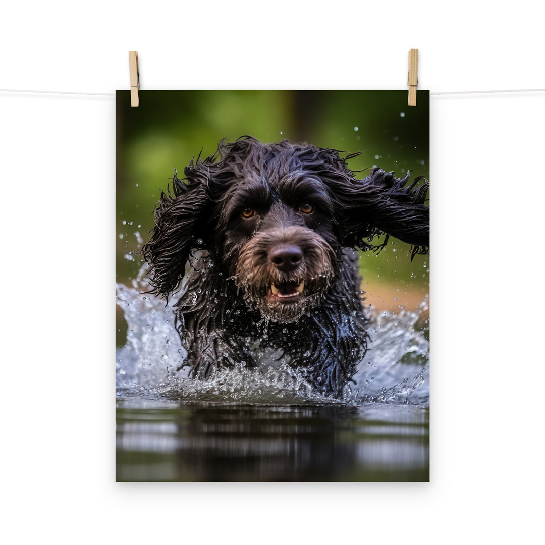 Portuguese Water Dog Photo paper poster - PosterfyAI.com