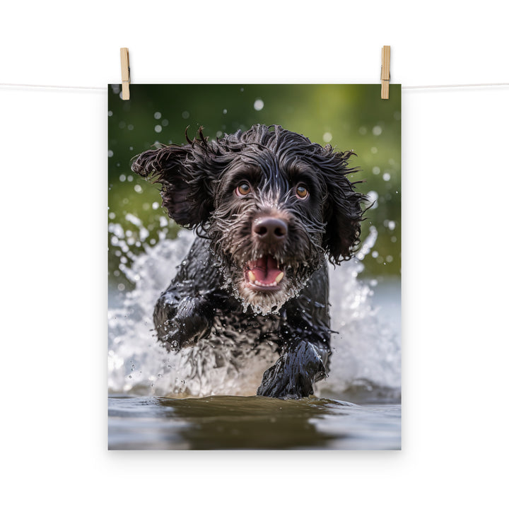 Portuguese Water Dog Photo paper poster - PosterfyAI.com