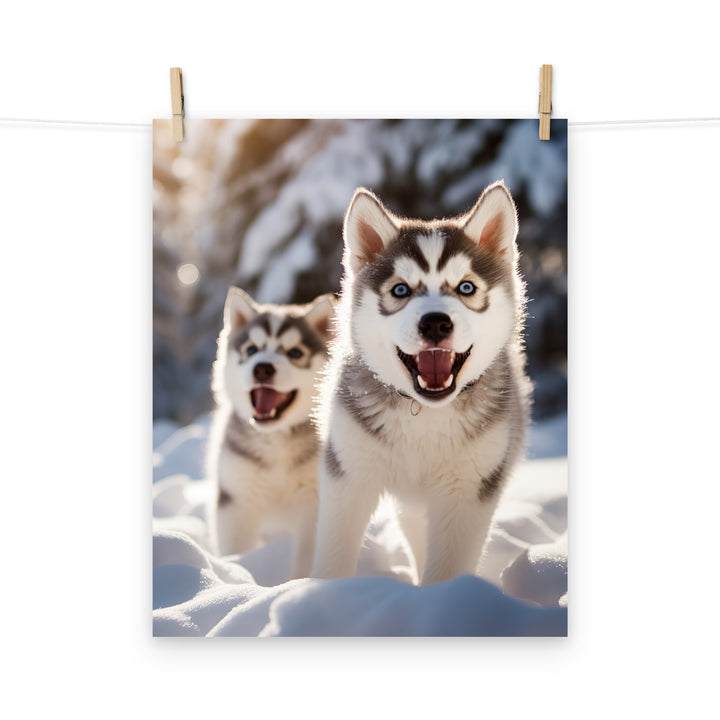 Siberian Husky Photo paper poster - PosterfyAI.com