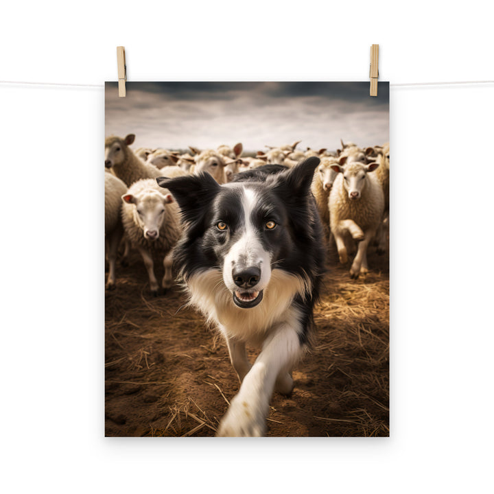 Border Collie Photo paper poster - PosterfyAI.com