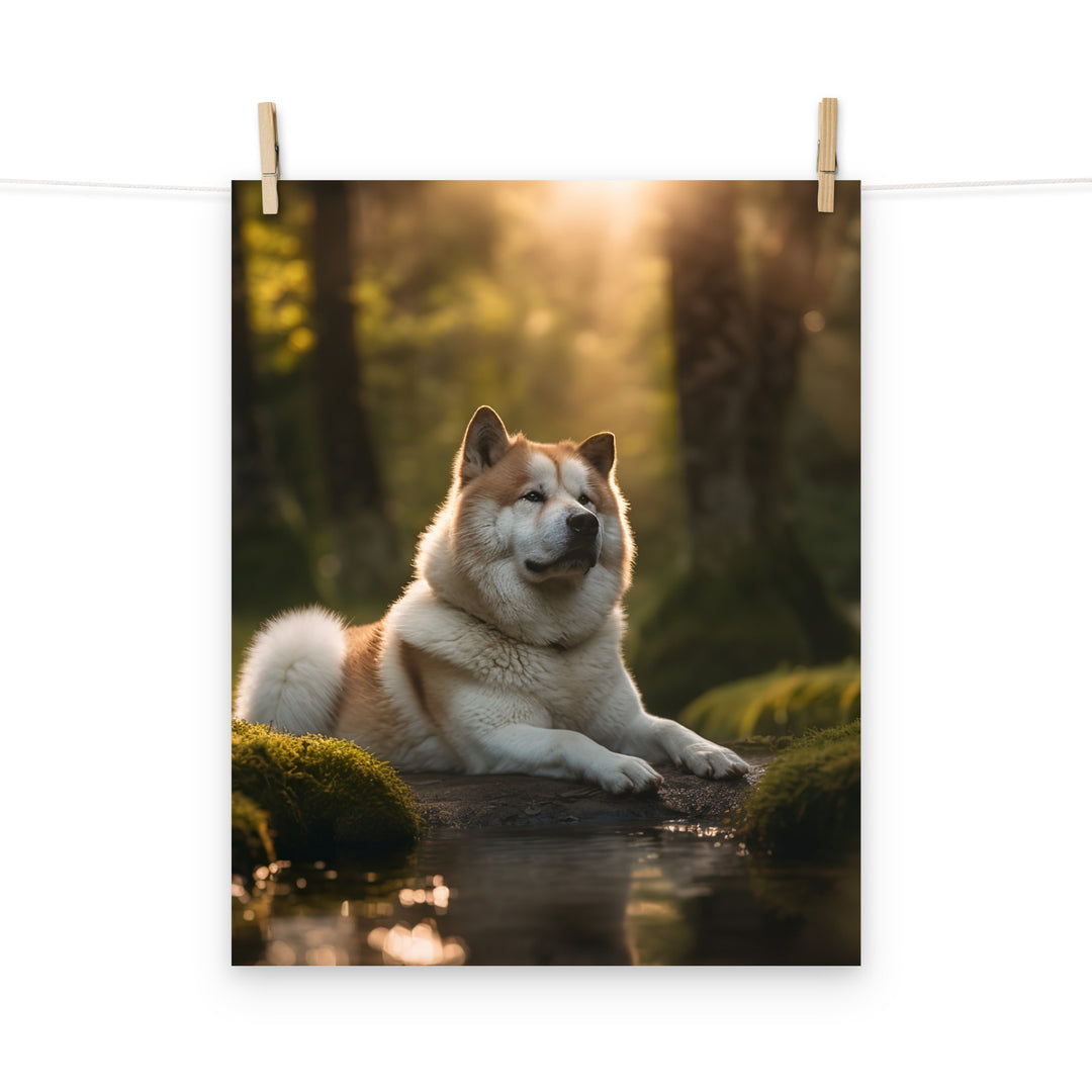 Akita Photo paper poster - PosterfyAI.com