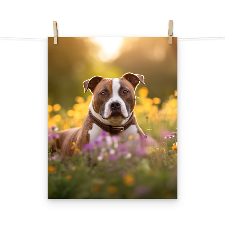 American Staffordshire Terrier Photo paper poster - PosterfyAI.com