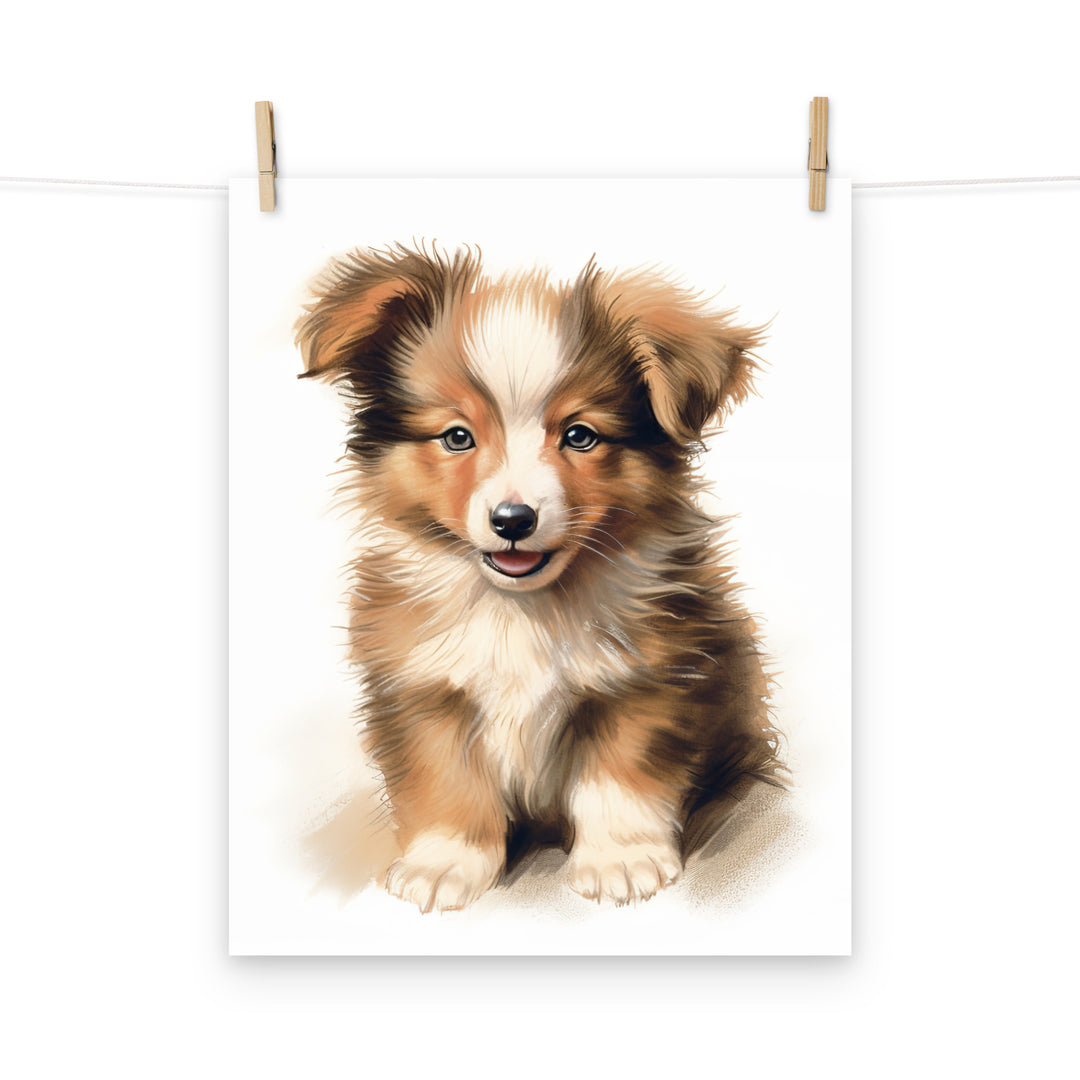 Shetland Sheepdog Photo paper poster - PosterfyAI.com