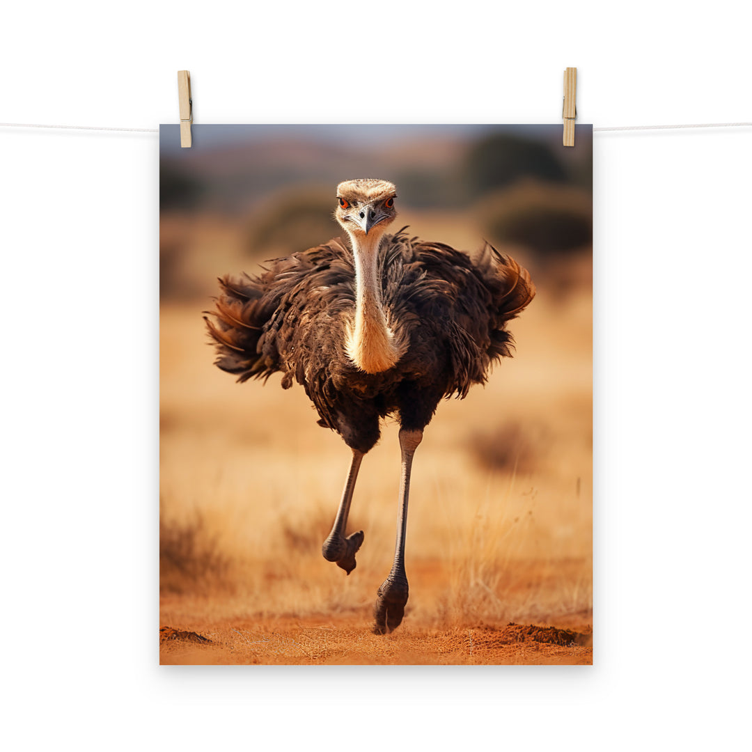 Ostrich Photo paper poster - PosterfyAI.com