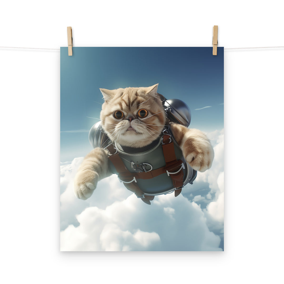 Exotic Shorthair Pilot Photo paper poster - PosterfyAI.com