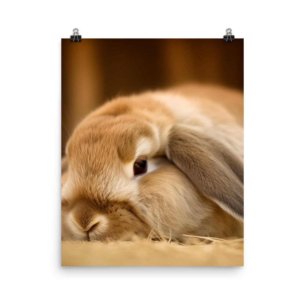 Holland Lop Photo paper poster - PosterfyAI.com