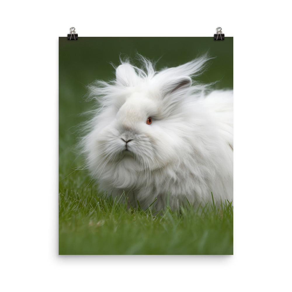 Fluffy Bunny Photo paper poster - PosterfyAI.com