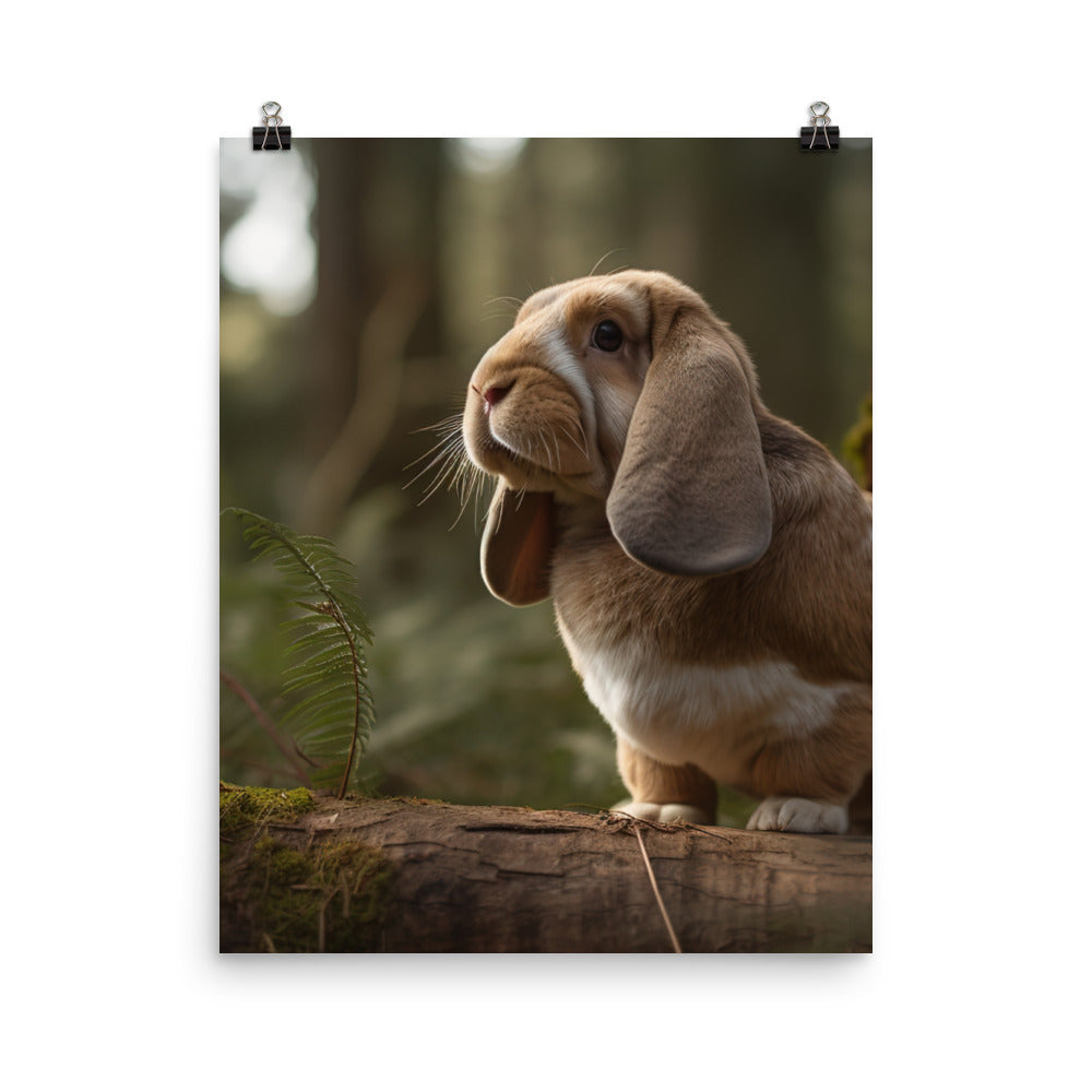 English Lop in Nature Photo paper poster - PosterfyAI.com