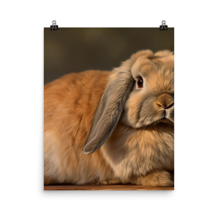 American Fuzzy Lop Portrait Photo paper poster - PosterfyAI.com