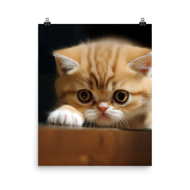 Exotic Shorthair Kitten Photo paper poster - PosterfyAI.com