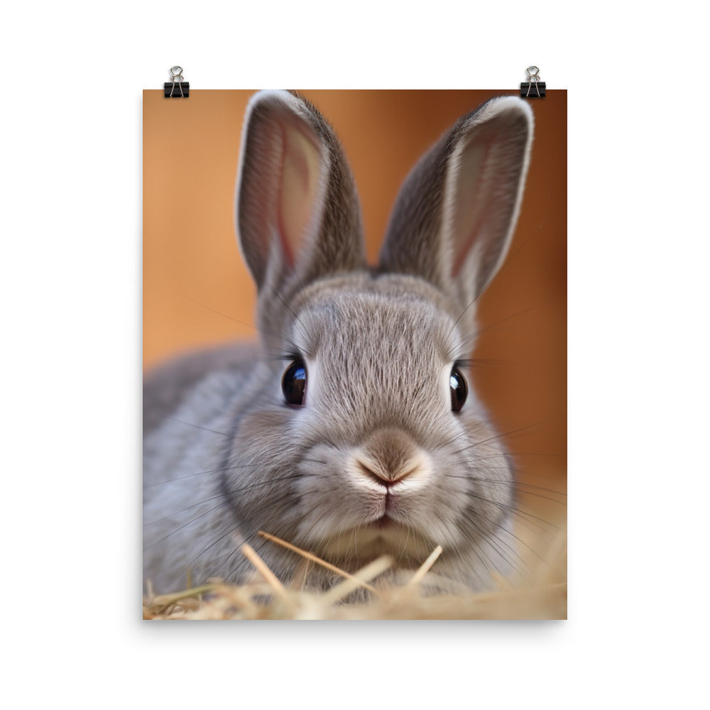 Netherland Dwarf Bunny Photo paper poster - PosterfyAI.com