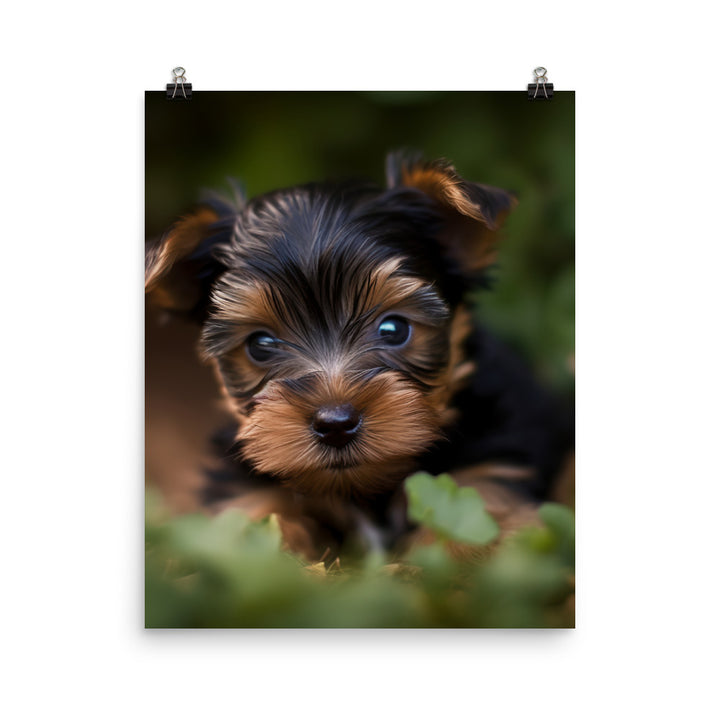 Yorkshire Terrier Pup Photo paper poster - PosterfyAI.com