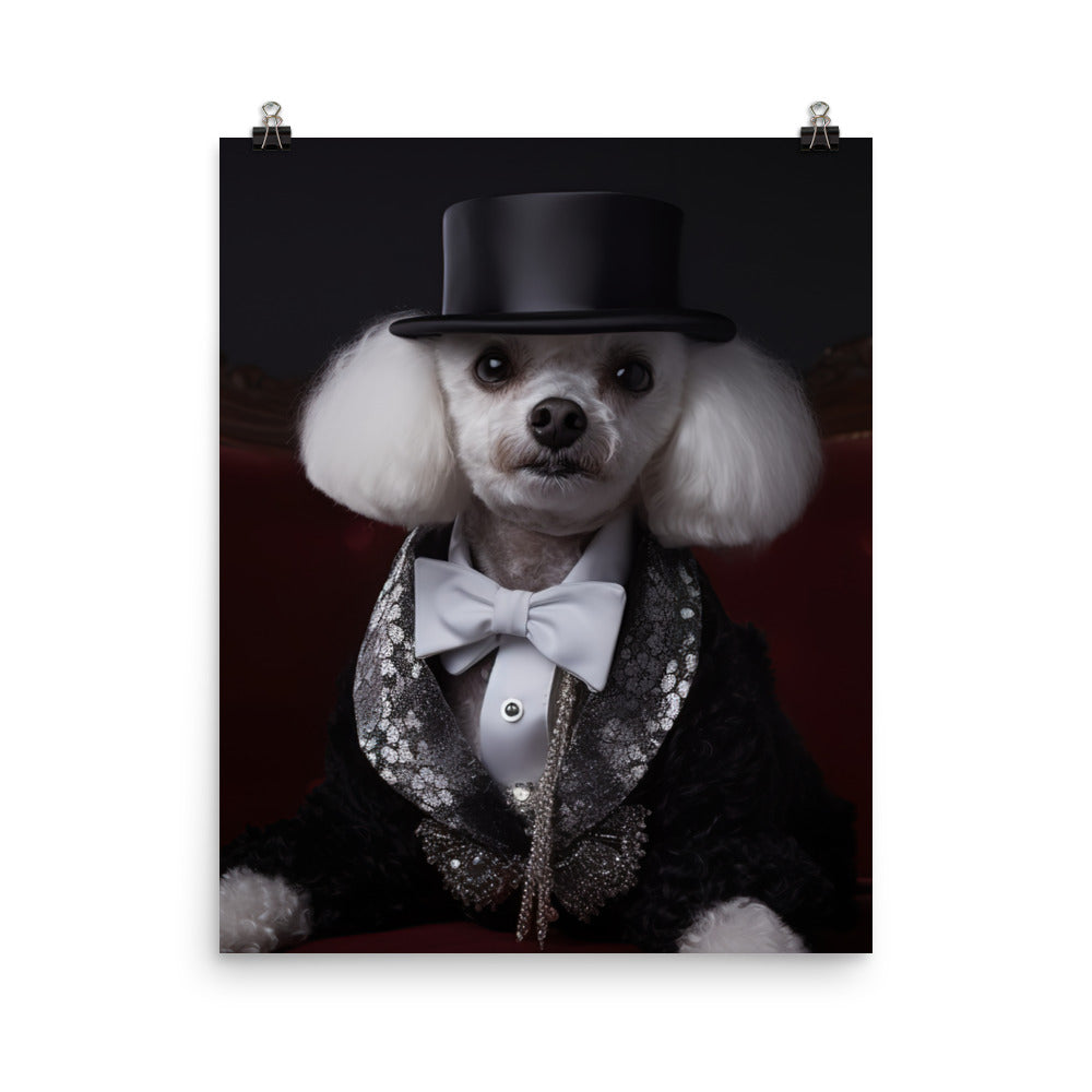 The Glamorous Poodle Photo paper poster - PosterfyAI.com