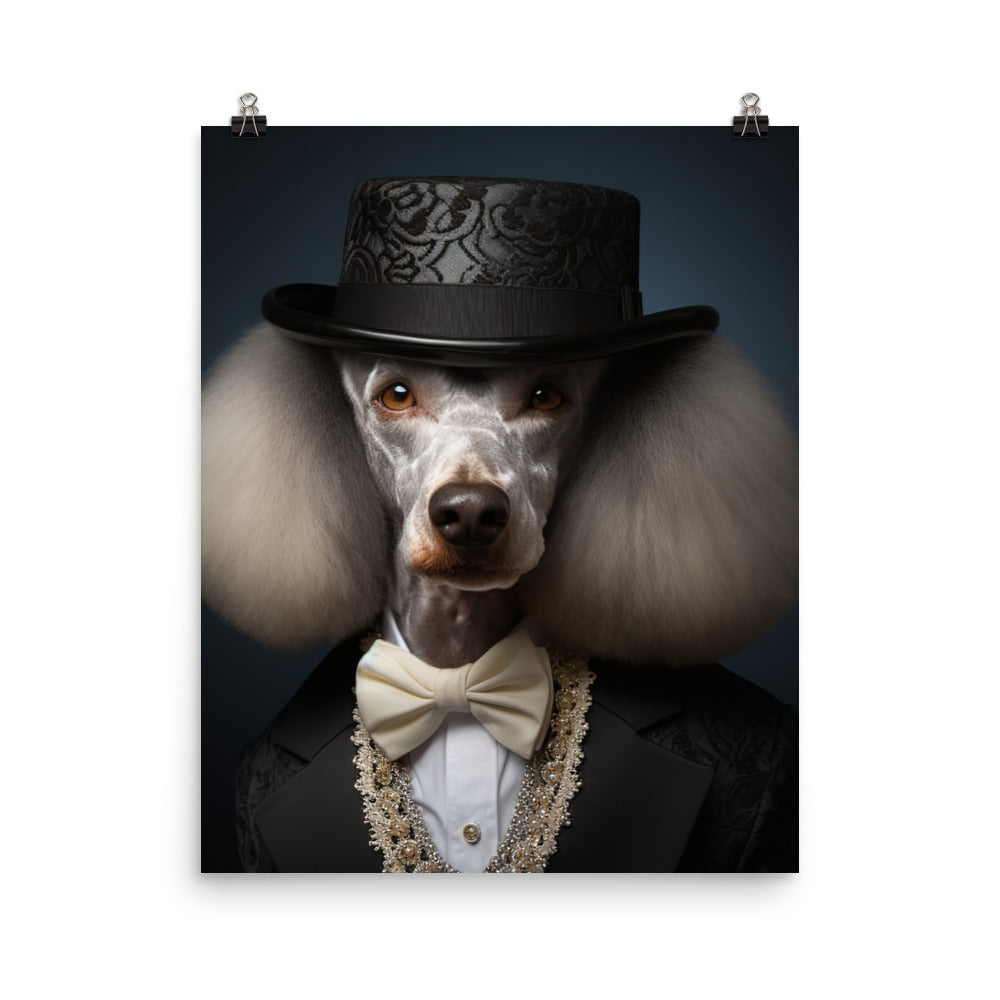 The Glamorous Poodle Photo paper poster - PosterfyAI.com