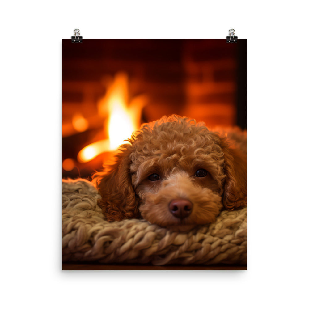 The Adorable Poodle Photo paper poster - PosterfyAI.com