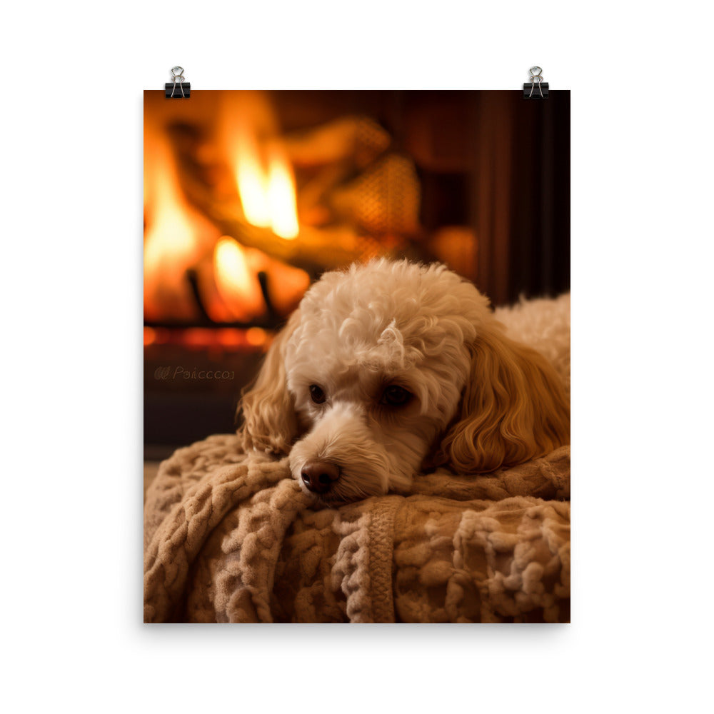 The Adorable Poodle Photo paper poster - PosterfyAI.com