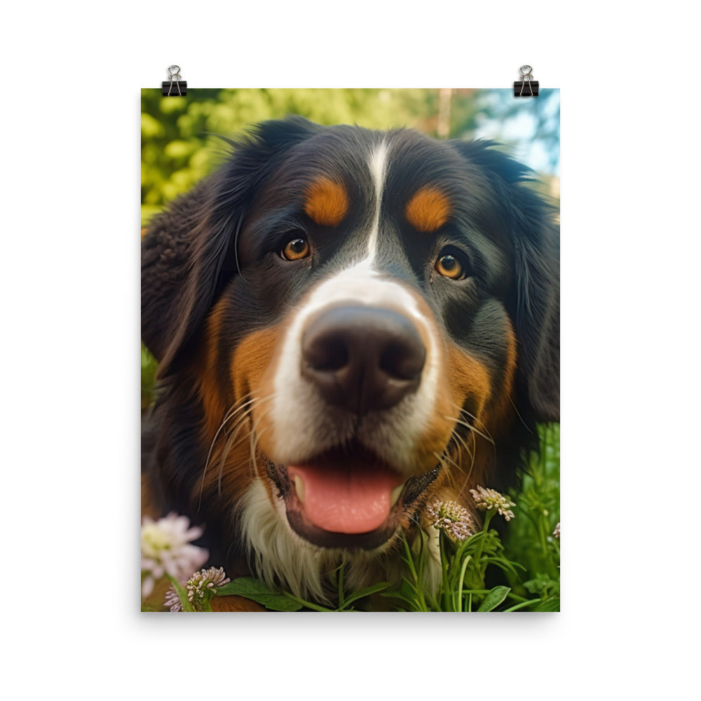 Regal Bernese Mountain Dog Photo paper poster - PosterfyAI.com