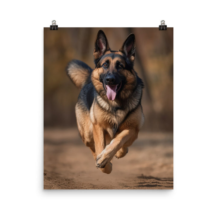 German Shepherd Photo paper poster - PosterfyAI.com