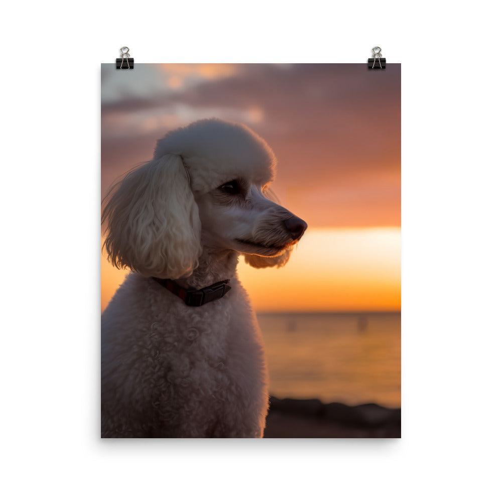 Poodle by the Seaside Photo paper poster - PosterfyAI.com