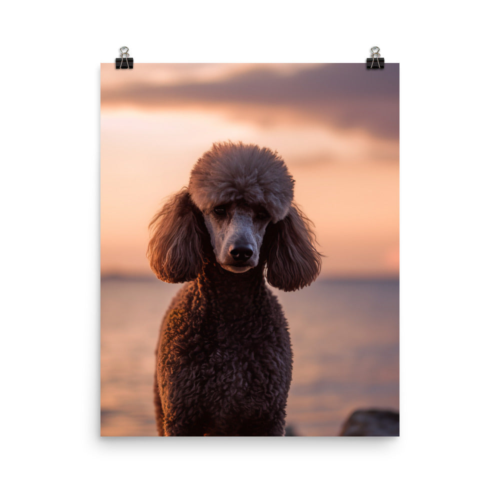 Poodle by the Seaside Photo paper poster - PosterfyAI.com