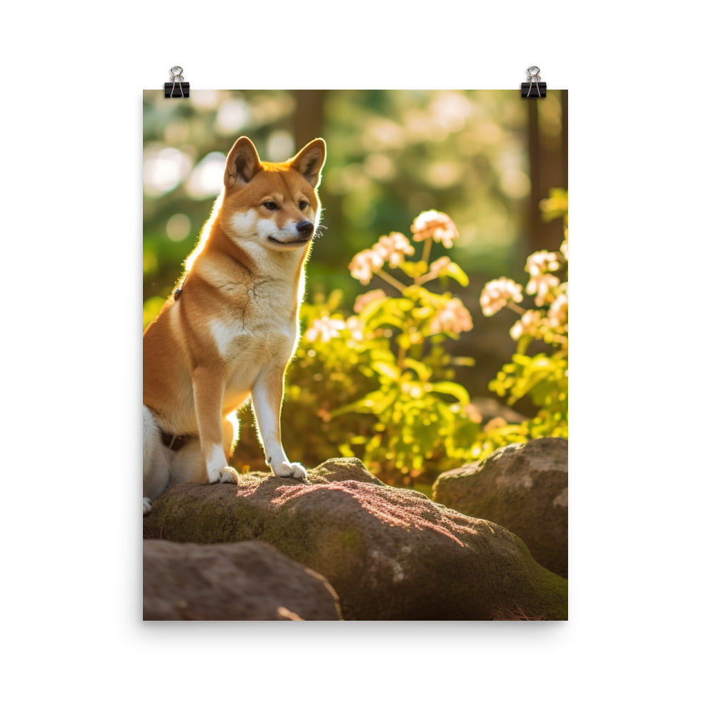 Magnificent Shiba Inu Photo paper poster - PosterfyAI.com