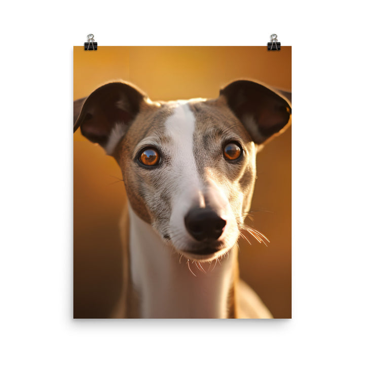 Graceful Whippet Photo paper poster - PosterfyAI.com