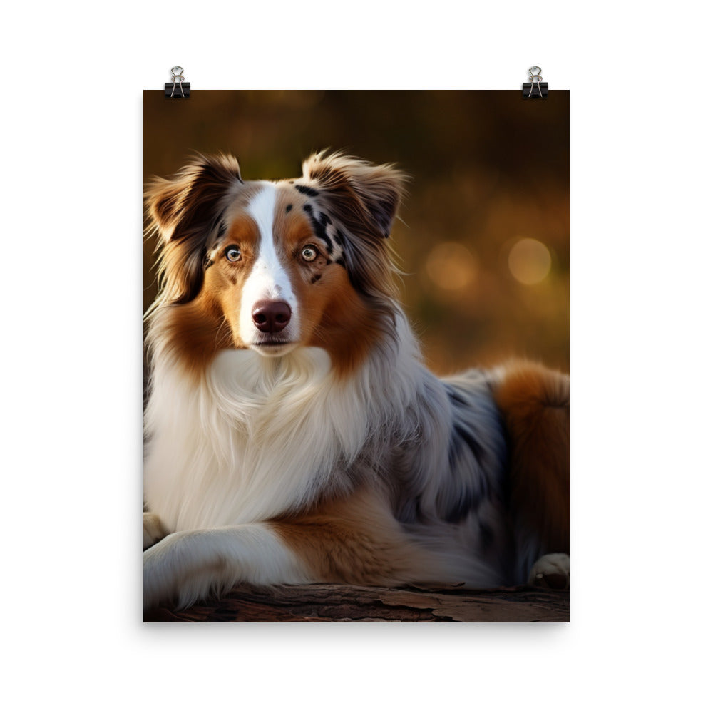 Australian Shepherd Photo paper poster - PosterfyAI.com