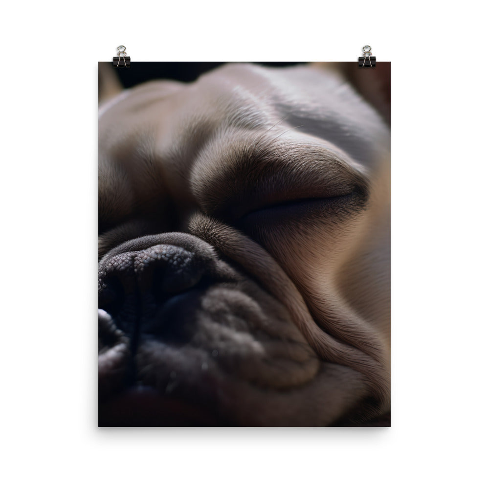 Frenchie dreams Photo paper poster - PosterfyAI.com