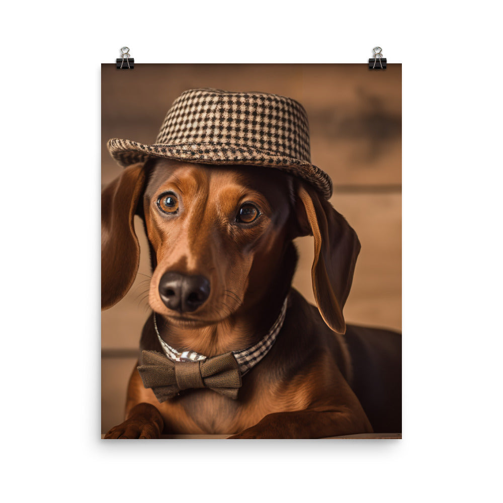 Dachshund Fashion Shoot Photo paper poster - PosterfyAI.com