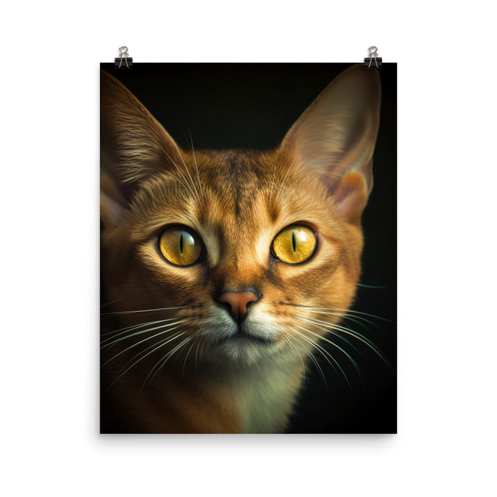 Eyes of Abyssinian Cat Photo paper poster - PosterfyAI.com