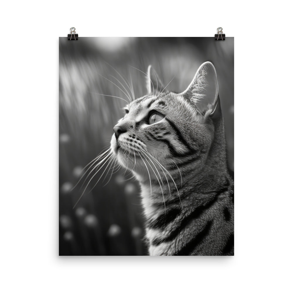 Egyptian Mau Cat Photo paper poster - PosterfyAI.com