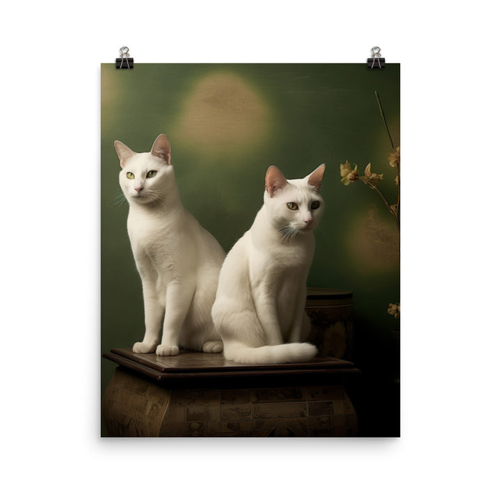 Japanese Bobtail Cat Photo paper poster - PosterfyAI.com