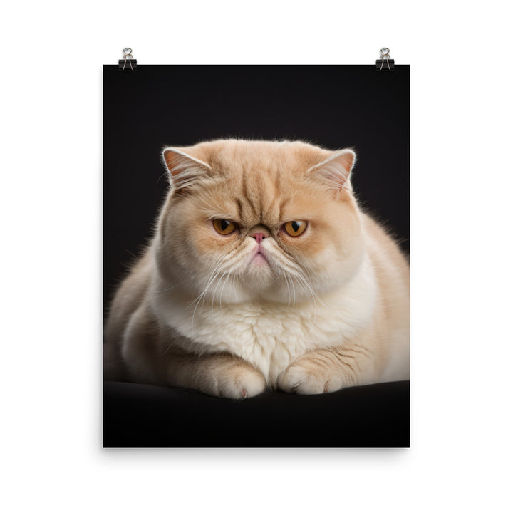 Elegance of Exotic Shorthair Cat Photo paper poster - PosterfyAI.com